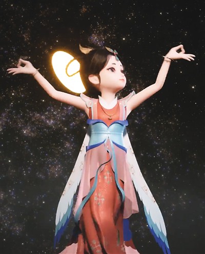 敦煌莫高窟官方虛擬形象“伽瑤”。