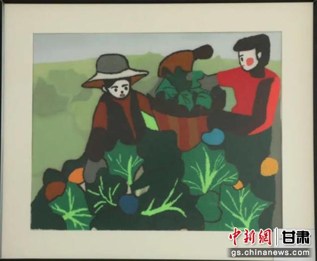 皋蘭縣高原夏菜項目幫助當地婦女增收致富。刺繡 黃淑娟 繡稿 趙海科