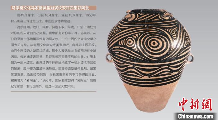 圖為“彩陶王”展板?！∨R夏州融媒體供圖