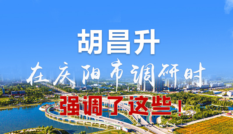 圖解|胡昌升在慶陽市調(diào)研時(shí)強(qiáng)調(diào)了這些！