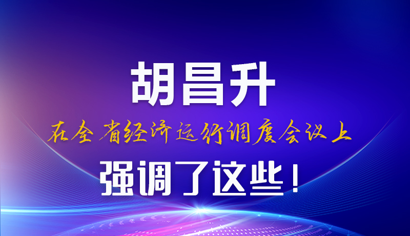 圖解|胡昌升在全省經(jīng)濟(jì)運(yùn)行調(diào)度會(huì)議上強(qiáng)調(diào)了這些！