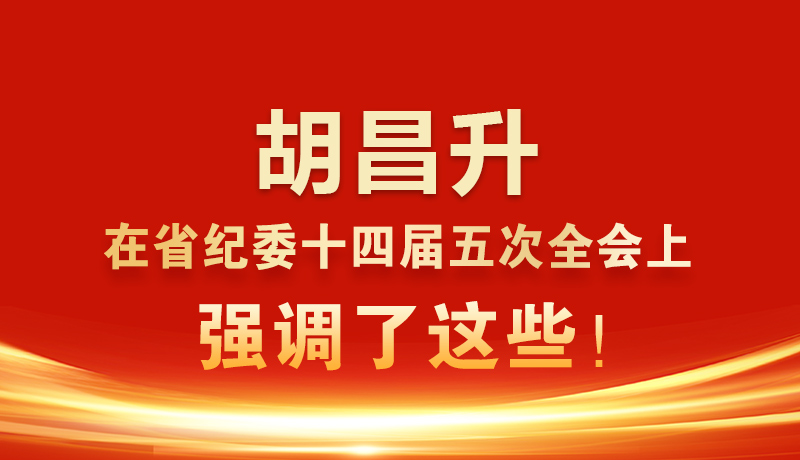 圖解|胡昌升在省紀(jì)委十四屆五次全會(huì)上強(qiáng)調(diào)了這些！
